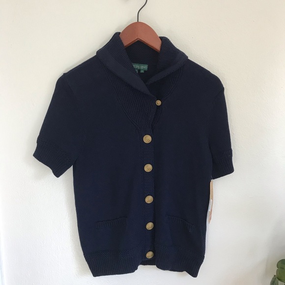 NWT Ralph Lauren Short Sleeve Cardigan Sweater - Picture 3 of 7